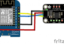ESP8266 and PCT2075 layout