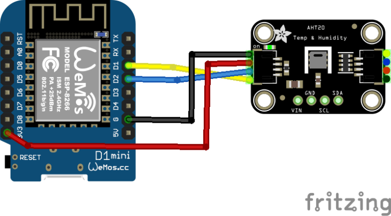 In this tutorial we connect a AHT20 Temperature & Humidity Sensor to an ...